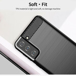 Samsung Galaxy S21 5G spazzolato in fibra di carbonio Custodia MOFI