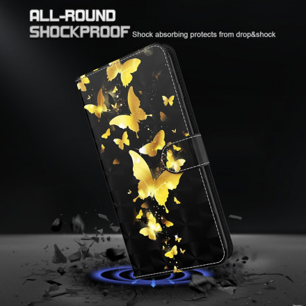 Samsung Galaxy S21 Ultra 5G fodral Gul fjärilar