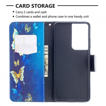 Samsung Galaxy S21 Ultra 5G fodral Fjärilar