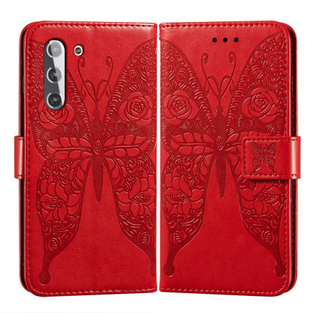 Fodral Samsung Galaxy S21 5G fjäril blommönster