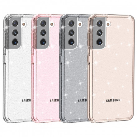 Samsung Galaxy S21 5G klart glitterfodral