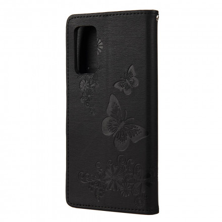 Samsung Galaxy A72 5G fodral Splendid Butterflies med band