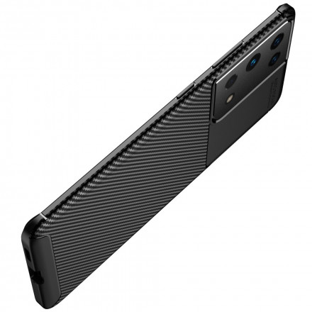 Samsung Galaxy S21 Ultra 5G Flexibelt fodral med kolfiberstruktur