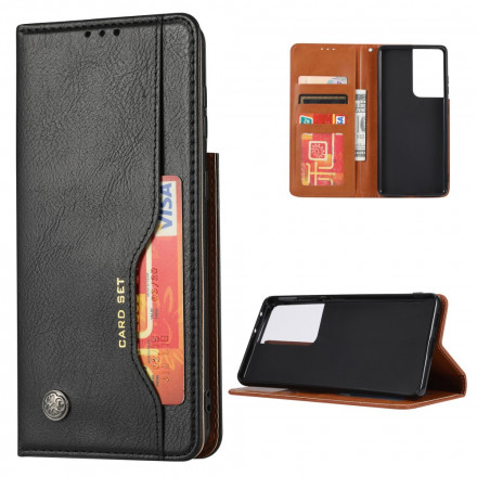 Flip Cover Samsung Galaxy S21 Ultra 5G Leatherette Card Case