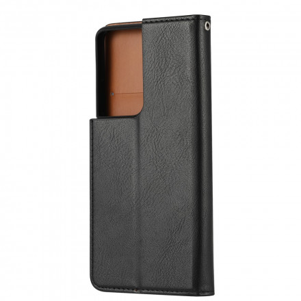 Flip Cover Samsung Galaxy S21 Ultra 5G Leatherette Card Case