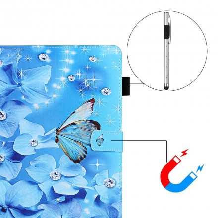 Samsung Galaxy Tab A7 fodral (2020) Fjärilar Diamanter