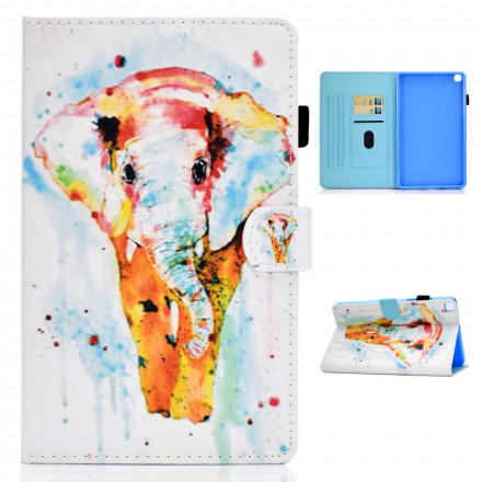 Samsung Galaxy Tab A7 (2020) Väska med vattenfärg för elefanter