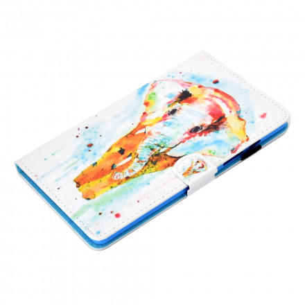 Samsung Galaxy Tab A7 (2020) Väska med vattenfärg för elefanter
