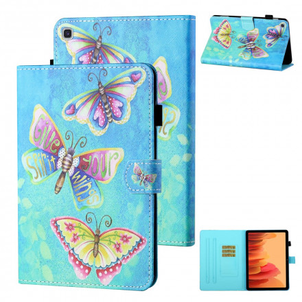 Fodral för Samsung Galaxy Tab A7 (2020) Flerfärgade fjärilar