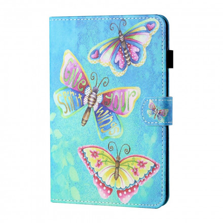 Fodral för Samsung Galaxy Tab A7 (2020) Flerfärgade fjärilar
