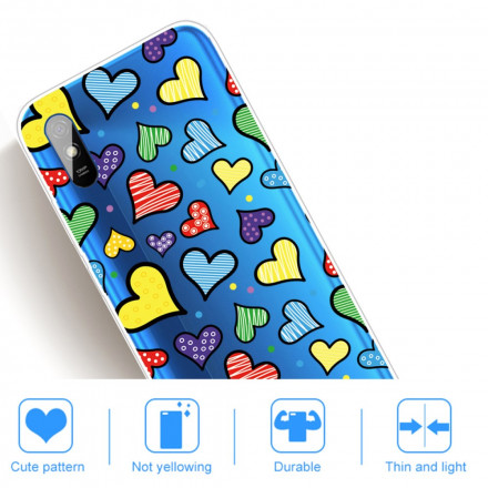 Xiaomi Redmi 9A Multicolour Heart Case