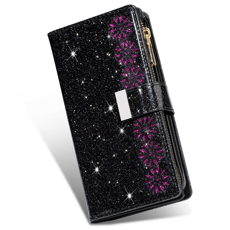 Samsung Galaxy A42 5G Glitter Wallet Zip Case