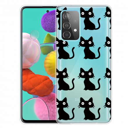 Samsung Galaxy A52 5G skydd Flera svarta katter