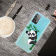 Samsung Galaxy A52 5G genomskinligt fodral Panda på bambu