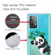 Samsung Galaxy A52 5G genomskinligt fodral Panda på bambu