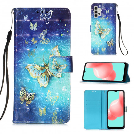 Samsung Galaxy A32 5G Guld Butterfly Rem Case