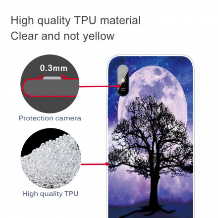Xiaomi Redmi 9A fodral med träd och måne