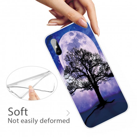 Xiaomi Redmi 9A fodral med träd och måne