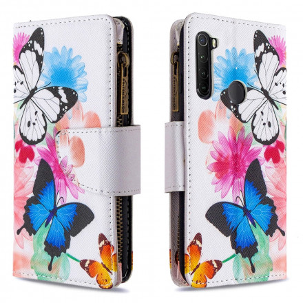 Xiaomi Redmi Note 8T Zipped Pocket Butterflies
