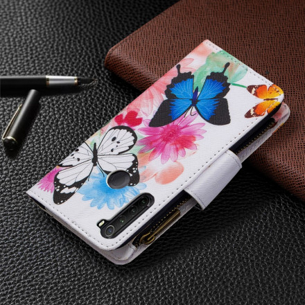 Xiaomi Redmi Note 8T Zipped Pocket Butterflies