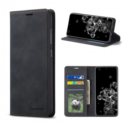 Flip Cover Samsung Galaxy S21 Plus 5G Läder Effekt FORWENW