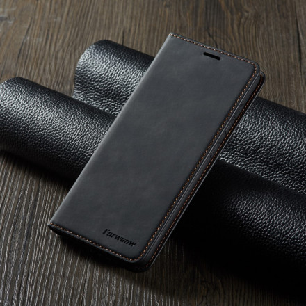 Flip Cover Samsung Galaxy S21 Plus 5G Läder Effekt FORWENW