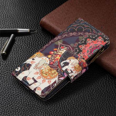iPhone 11 Elephant Zipped Pocket Case
