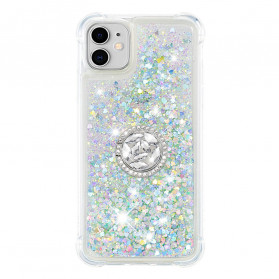 iPhone 11 Glitterfodral med diamantring