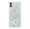 iPhone 11 Glitterfodral med diamantring