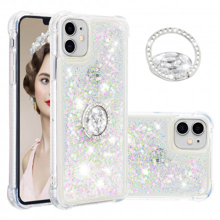 iPhone 11 Glitterfodral med diamantring