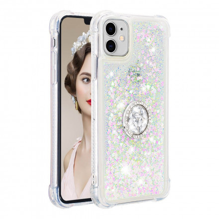 iPhone 11 Glitterfodral med diamantring