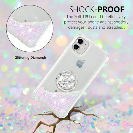 iPhone 11 Glitterfodral med diamantring