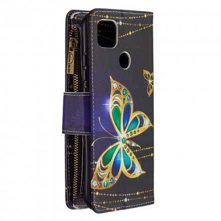 Xiaomi redmi 9C Zipped Pocket Butterflies