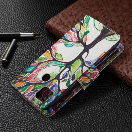 Xiaomi Redmi 9C Zipper Pocket Tree med dragkedja