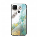 Xiaomi Redmi 9C fodral av härdat glas Marble Colors