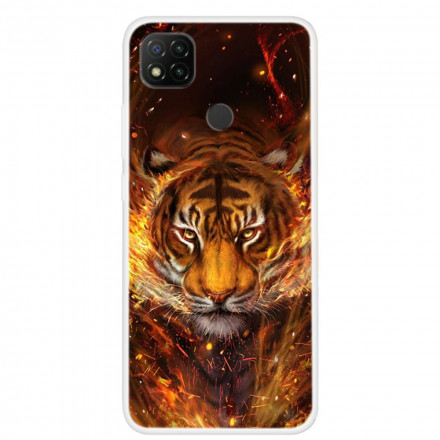 Xiaomi Redmi 9C Fire Tiger fodral