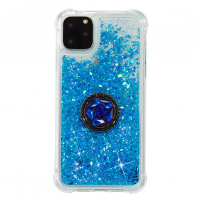iPhone 11 Pro Max glitterfodral med stativring