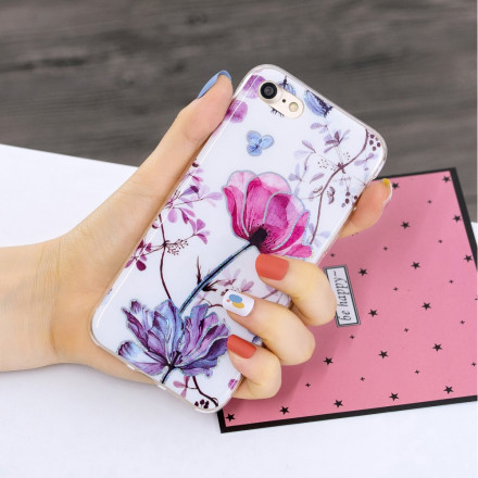 Fodral iPhone SE 2 / 8 / 7 Blommor Glitter Design