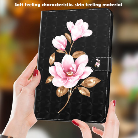 Samsung Galaxy Tab S7 Läderväska med läderfodral Träd blommor