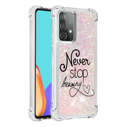 Samsung Galaxy A52 4G / A52 5G fodral Never Stop Dreaming Glitter