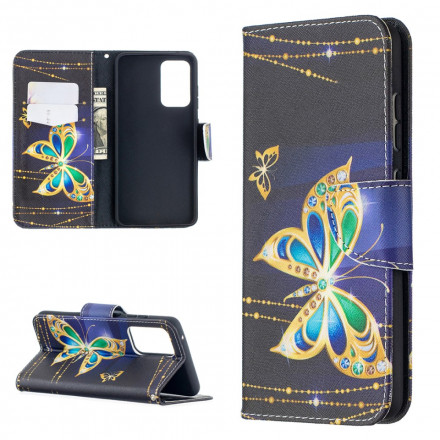 Samsung Galaxy A52 4G / A52 5G Guld Butterfly Case