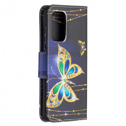 Samsung Galaxy A52 4G / A52 5G Guld Butterfly Case