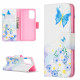 Samsung Galaxy A52 4G / A52 5G fodral med målade fjärilar och blommor