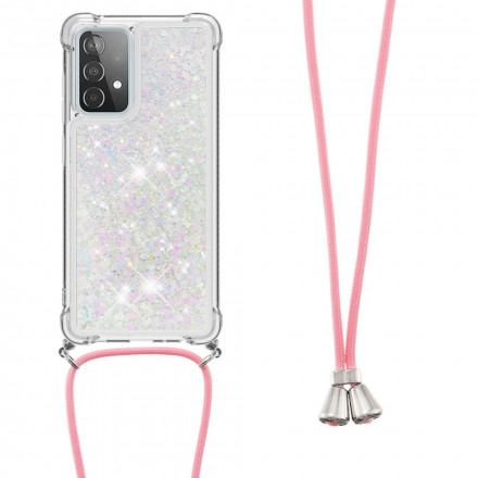 Samsung Galaxy A52 4G / A52 5G Glitterfodral med nyckelband