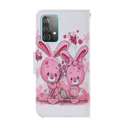 Fodral för Samsung Galaxy A52 4G / A52 5G kaniner