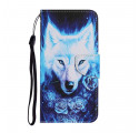 Samsung Galaxy A52 4G / A52 5G väska Wolf White