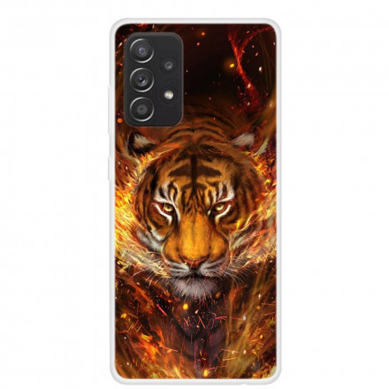 Samsung Galaxy A52 4G / A52 5G Flexibelt Tiger-fodral