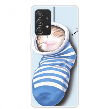 Samsung Galaxy A52 4G / A52 5G fodral med sovande kattunge