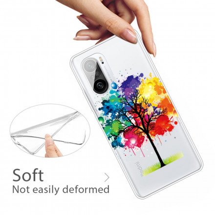 Poco F3 Watercolour Tree Clear Case