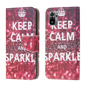 Xiaomi Redmi Note 10 / Note 10s Keep Calm and Sparkle Case (håll dig lugn och gnistra)